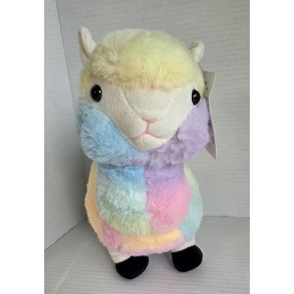 Peek-A-Boo Toys Llama Alpaca Rainbow Color 12" Plush Stuffed Animal Toy